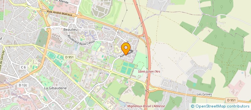 localisation de l'entreprise A L'ASSO ! QUARTIER DES SABLONS à POITIERS