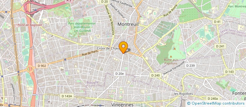 localisation de l'entreprise A.L. ASSURANCE  MONTREUIL