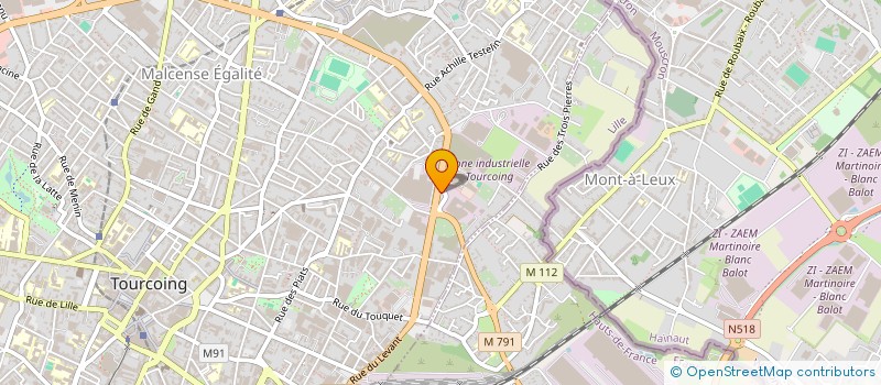 localisation de l'entreprise A L'AUBAINE  TOURCOING