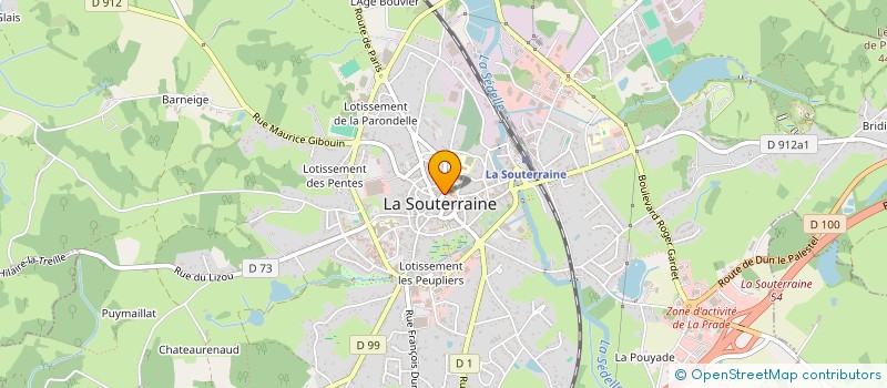 localisation de l'entreprise A.L.B.  LA SOUTERRAINE