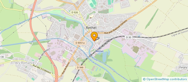 localisation de l'entreprise A.L.B IMPRIMERIE SERVICES à RETHEL