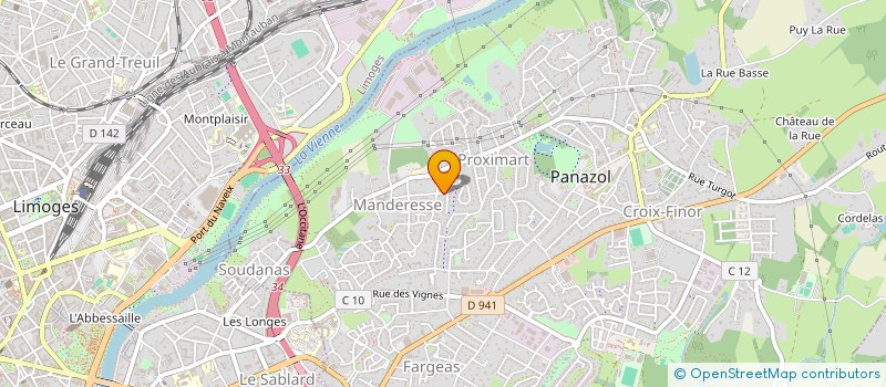 localisation de l'entreprise A.L.D 87 à PANAZOL