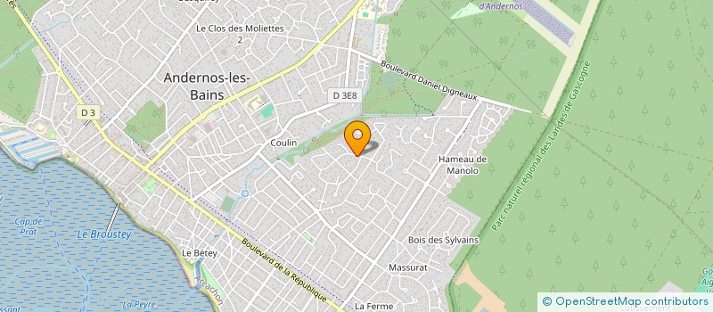 localisation de l'entreprise A.L.DEVELOPPEMENT à ANDERNOS-LES-BAINS