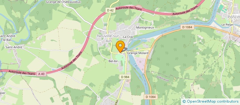 localisation de l'entreprise A L'EAU à NEUVILLE-SUR-AIN