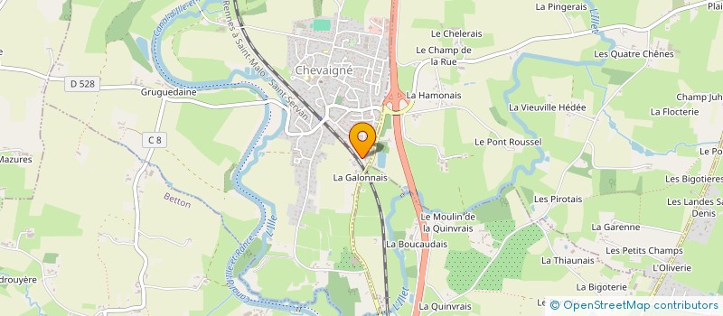 localisation de l'entreprise A L EAU LA VIE  CHEVAIGNE