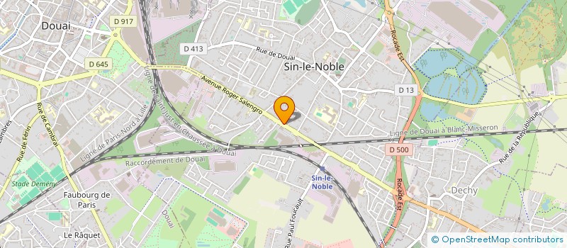 localisation de l'entreprise A L'ENDROIT / A L'ENVERS  SIN-LE-NOBLE