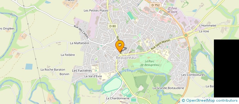 localisation de l'entreprise A L'ENVERS DU DECOR  BEAUPREAU-EN-MAUGES