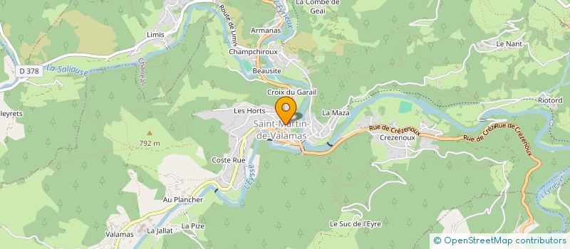 localisation de l'entreprise A L'EPICERIE DU BOIS  SAINT-MARTIN-DE-VALAMAS