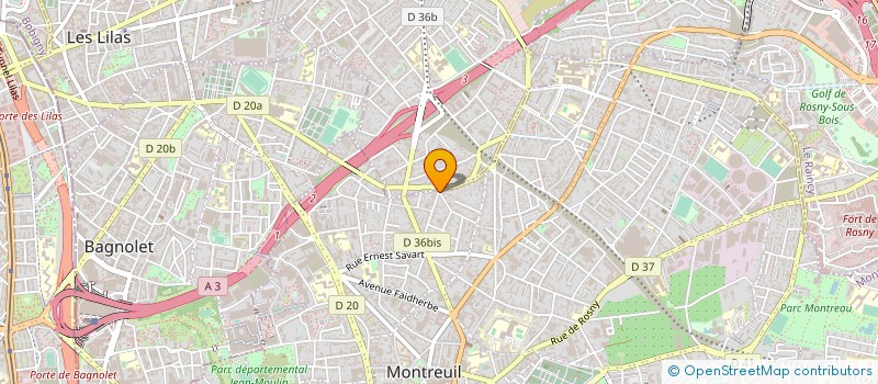 localisation de l'entreprise A.L.F. à MONTREUIL