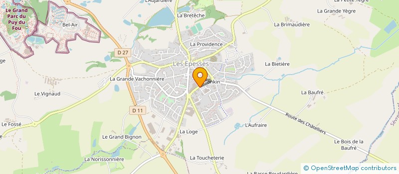 localisation de l'entreprise A.L.F. AUTOMOBILES à LES EPESSES