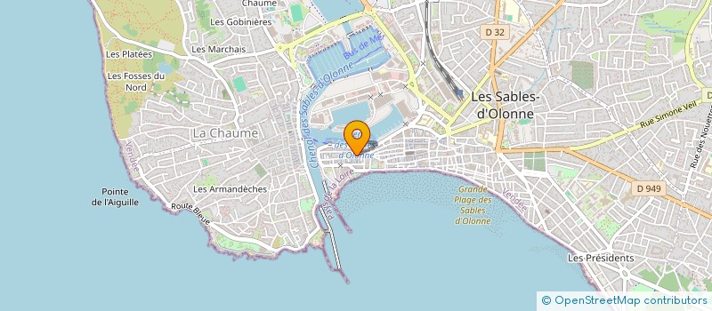 localisation de l'entreprise A.L.G. à LES SABLES D'OLONNE