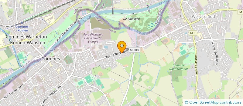 localisation de l'entreprise A.L.G.C.  COMINES