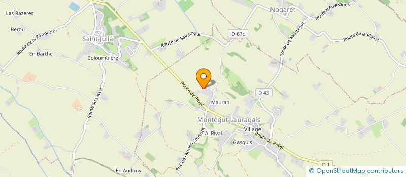 localisation de l'entreprise A L'HORIZONTAL  MONTEGUT-LAURAGAIS