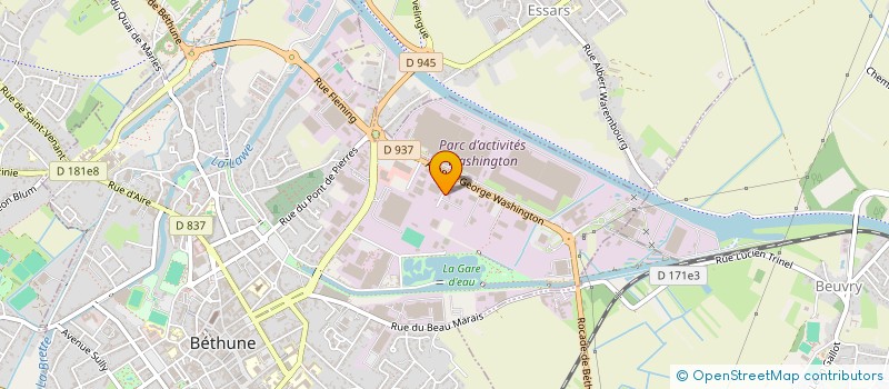 localisation de l'entreprise A.L.IMMOBILIER à BETHUNE