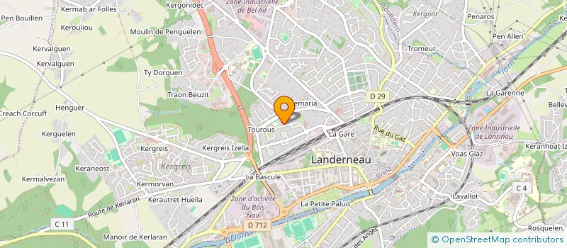 localisation de l'entreprise A.L MORIZUR  LANDERNEAU