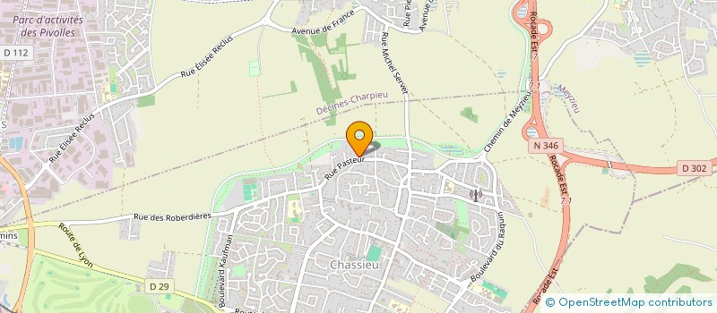 localisation de l'entreprise A.L.N. DEVELOPPEMENT  CHASSIEU