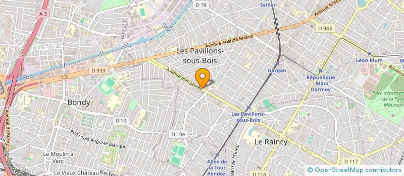 localisation de l'entreprise A.L.N SERVICES à LES PAVILLONS-SOUS-BOIS