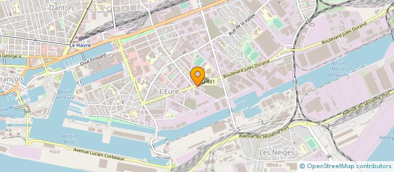 localisation de l'entreprise A.L.O. TRANS NORMANDIE à LE HAVRE