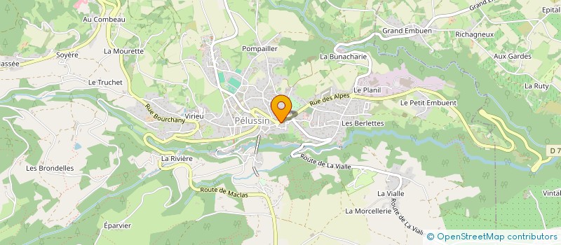 localisation de l'entreprise A L'OMBRE D'UN ARBRE à PELUSSIN