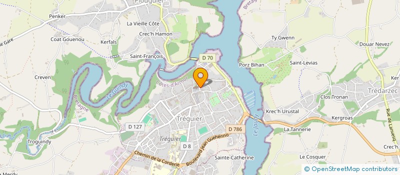 localisation de l'entreprise A L'OMBRE DES GARGOUILLES  TREGUIER