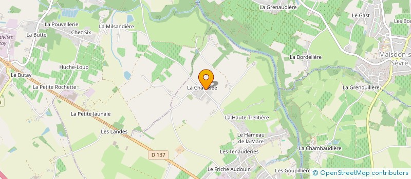 localisation de l'entreprise A L'OMBRE DES PLATANES  AIGREFEUILLE-SUR-MAINE