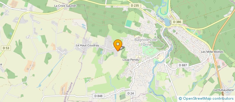 localisation de l'entreprise A L'OMBRE DU ROC à BAGNOLES-DE-L'ORNE-NORMANDIE