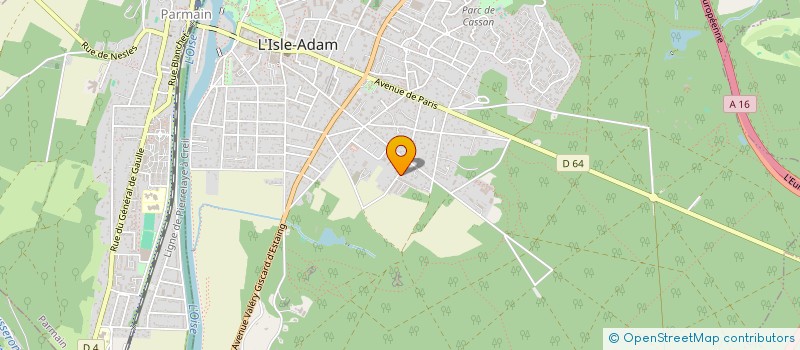 localisation de l'entreprise A L'OREE DES GENETS  L'ISLE-ADAM