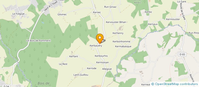 localisation de l'entreprise A L'OREE DU BOIS  POMMERIT-LE-VICOMTE