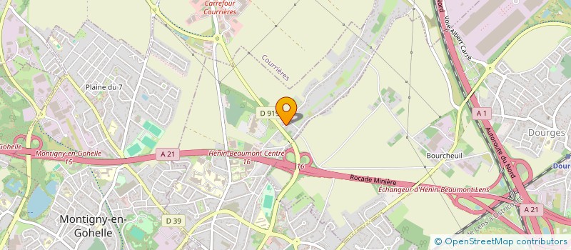 localisation de l'entreprise A L'OUEST D'HENIN  HENIN-BEAUMONT