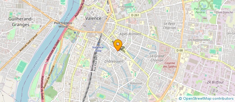 localisation de l'entreprise A.L.P.  VALENCE