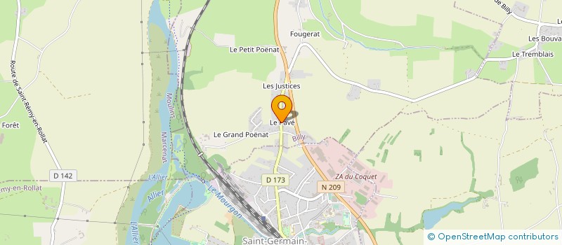 localisation de l'entreprise A.L.R. à BILLY