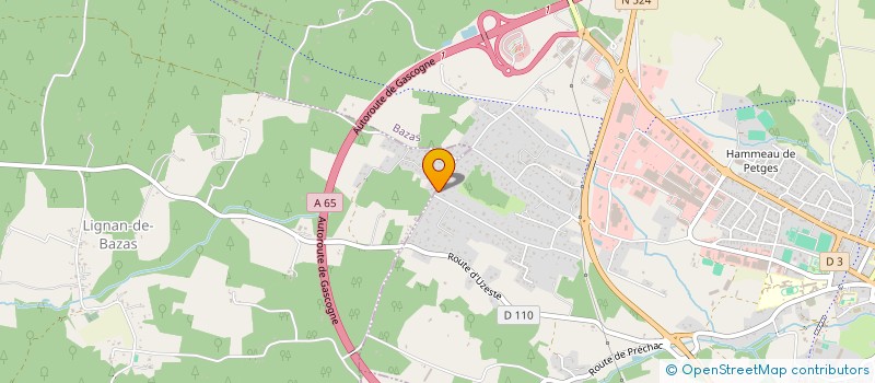 localisation de l'entreprise A.L.S.  BAZAS