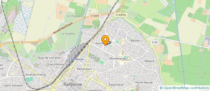 localisation de l'entreprise A.L TRANSPORTS à NARBONNE