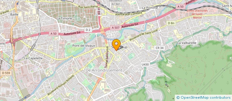 localisation de l'entreprise A.L.V. ( ACTION LOC VIDEO ) à MARSEILLE