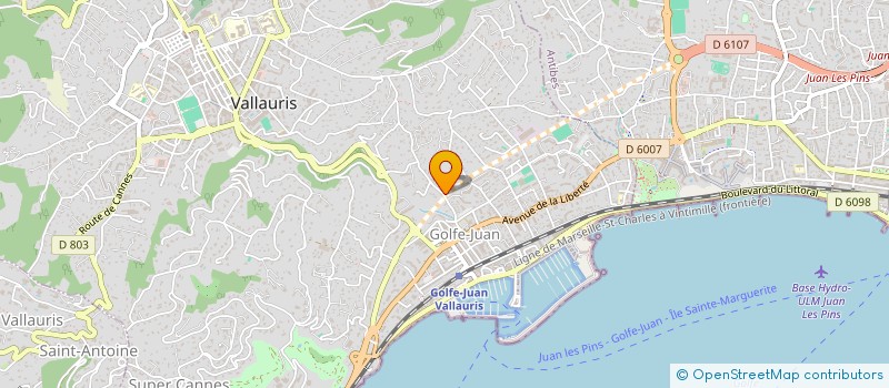 localisation de l'entreprise A.L.V.SERRURERIE à VALLAURIS