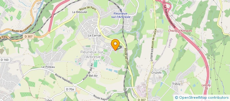 localisation de l'entreprise A L'YDENTIQUE  FLEURIEUX-SUR-L'ARBRESLE