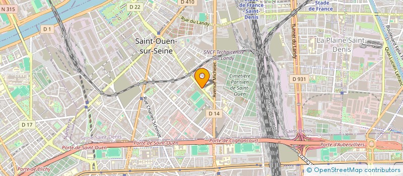 localisation de l'entreprise A LA BAGUETTE  SAINT-OUEN-SUR-SEINE
