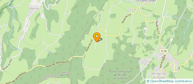 localisation de l'entreprise A LA BASSE COUR DU COL DES MILLE  MIRIBEL-LES-ECHELLES