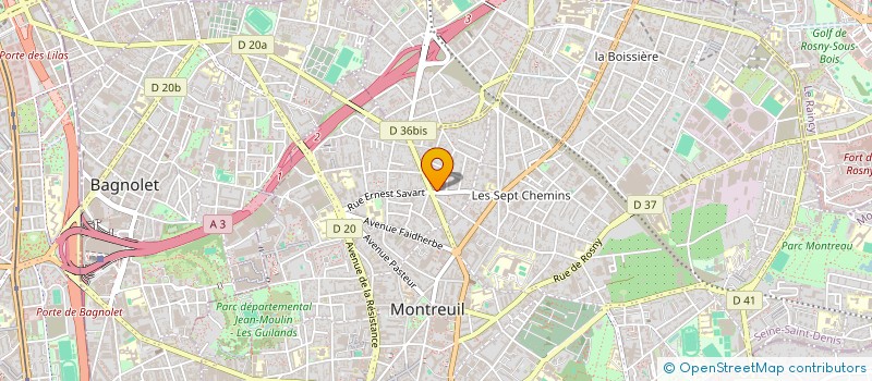 localisation de l'entreprise A LA BELLE CREATION à MONTREUIL