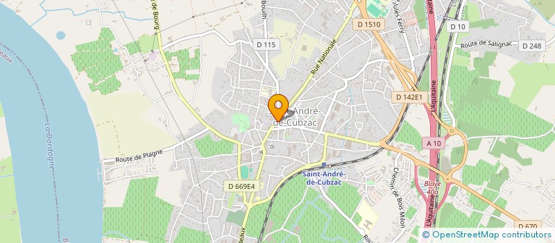 localisation de l'entreprise A LA BONNE BOUFFE  SAINT-ANDRE-DE-CUBZAC
