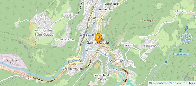 localisation de l'entreprise A LA BONNE BRIOCHE à SAINT-CLAUDE