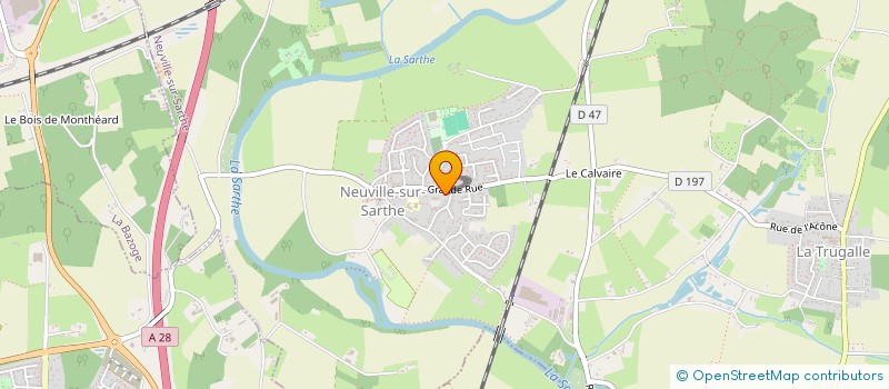 localisation de l'entreprise A LA BONNE SOUPE  NEUVILLE-SUR-SARTHE