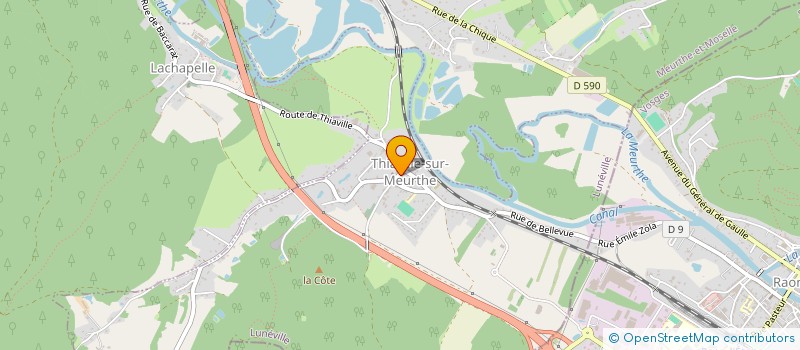 localisation de l'entreprise A LA BOULANGERIE DU VILLAGE  THIAVILLE-SUR-MEURTHE