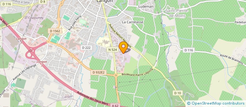 localisation de l'entreprise A LA COM à LANGON