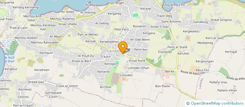 localisation de l'entreprise A LA CROISEE DES ABERS  LANNILIS