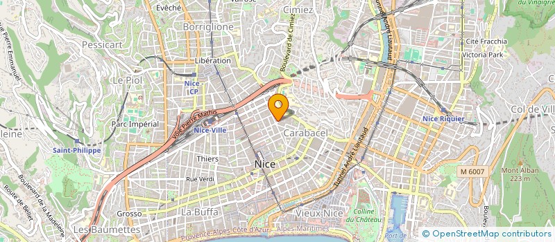 localisation de l'entreprise A LA CROISEE DES CHEMINS à NICE