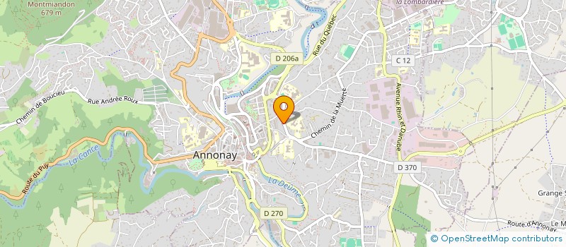 localisation de l'entreprise A LA CROISEE DES COULEURS à ANNONAY