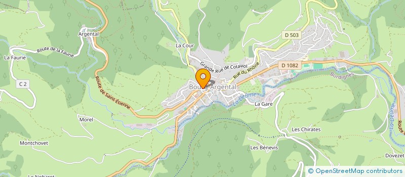 localisation de l'entreprise A LA CROISEE DES FILS  BOURG-ARGENTAL