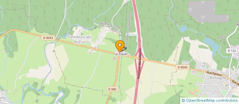 localisation de l'entreprise A LA CROISEE DES FILS  TREMBLOIS LES ROCROI