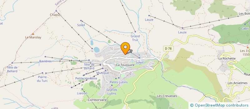 localisation de l'entreprise A LA CROISEE DES ROUTES  FONTCOUVERTE-LA TOUSSUIRE